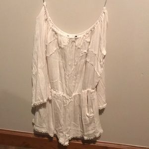 Cream off the shoulder romper